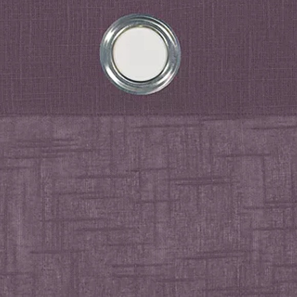 Fieldcrest Arden Solid Cotton Sheer Grommet Top Single Curtain Panel-purple - Picture 2 of 4